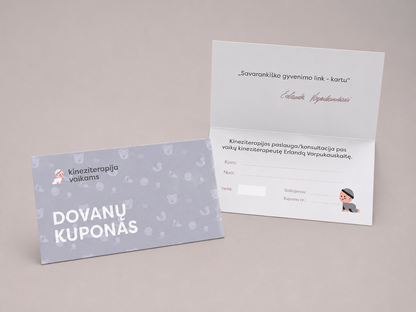 Dovanų kuponas (kineziterapijos paslaugoms)